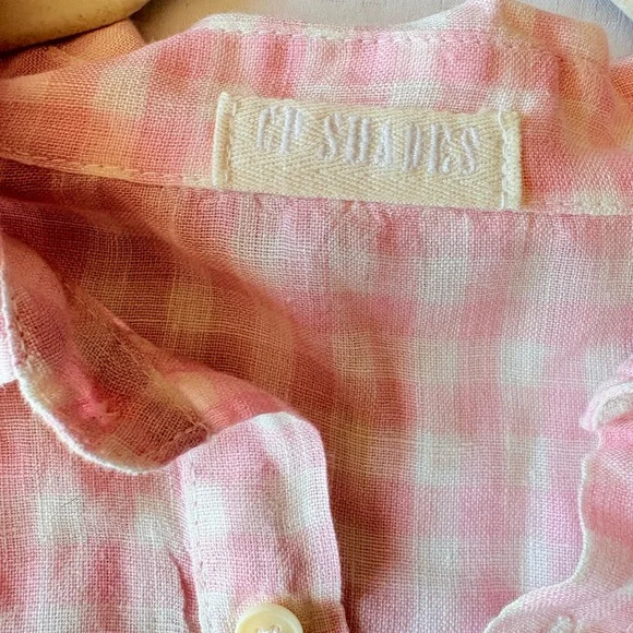 CP Shades Linen Gingham Top - Picture 4 of 12